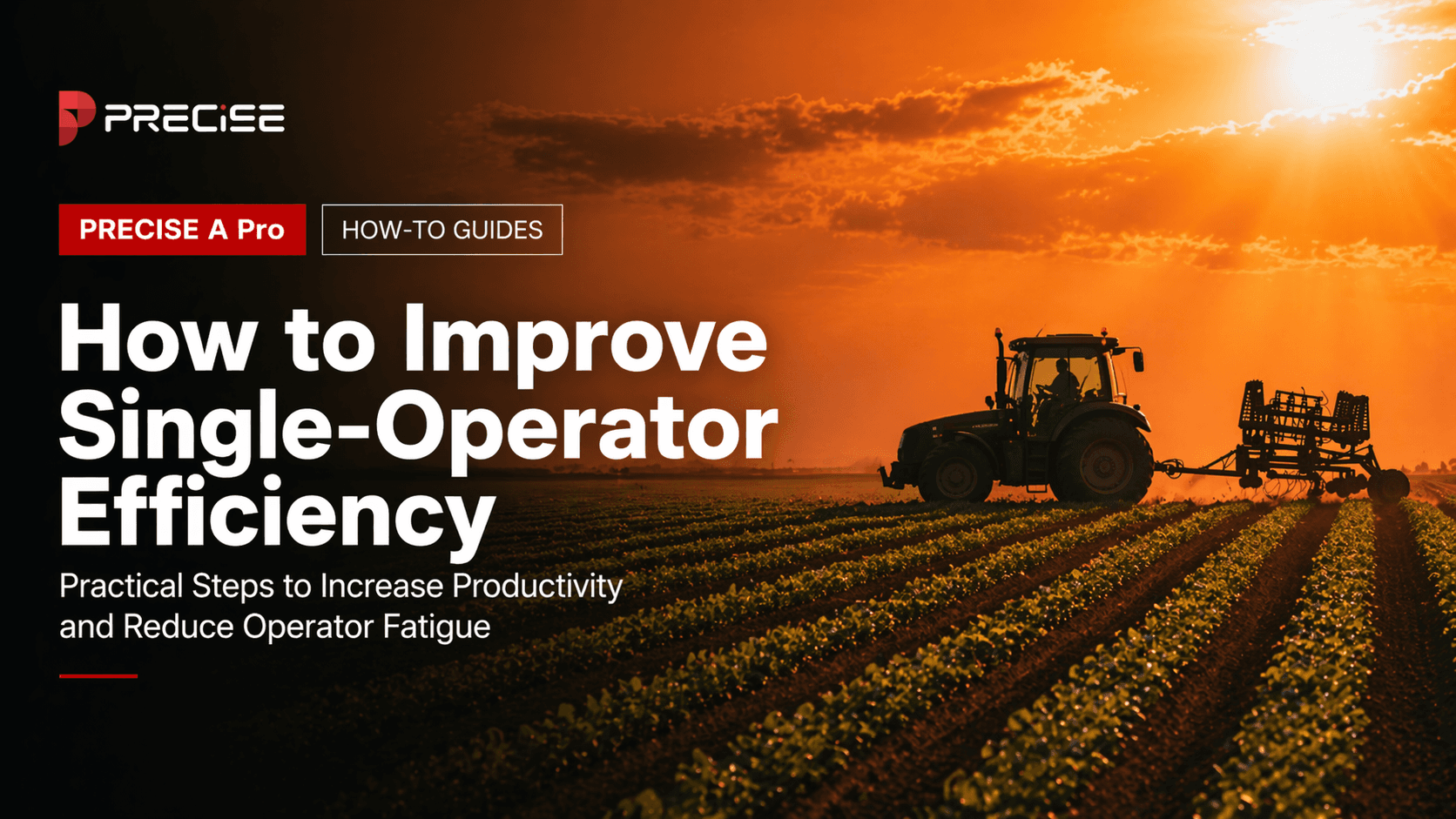 How to Improve Single Operator Efficiency in Precision Farming | PRECISE A Pro