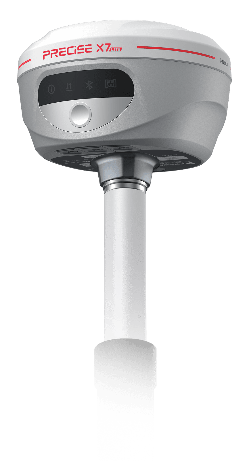 PRECISE X7 Lite RTK receiver mounted on a survey pole