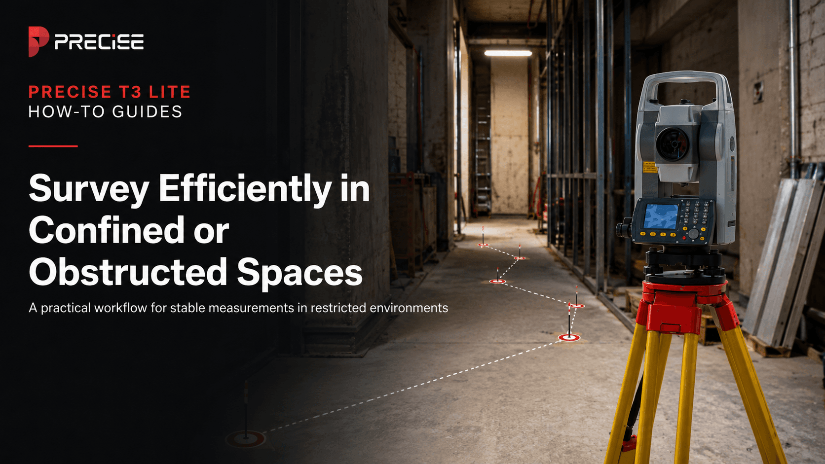 How to Survey Efficiently in Confined or Obstructed Spaces with a Practical Total Station Workflow