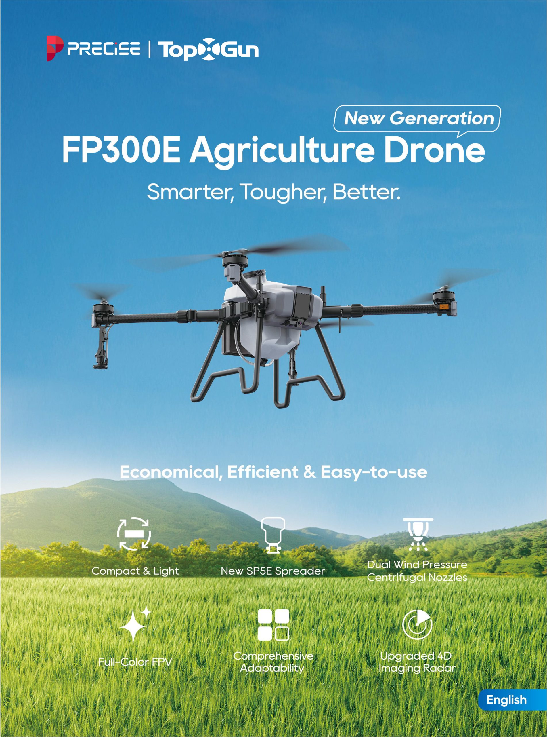 PRECISE FP300E Agriculture Drone scaled